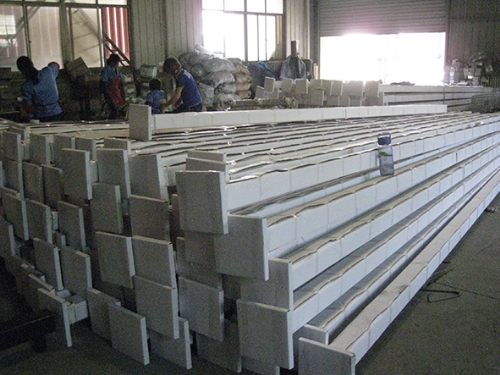 Square straight steel pole